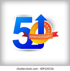 Template logo 50th anniversary, vector illustrator