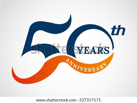 Template logo 50th anniversary years logo.-vector illustration