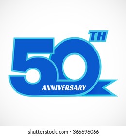 Template logo 50th anniversary.-vector illustrator