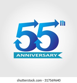 Template logo 55th anniversary