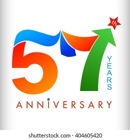 Template logo 574th anniversary, vector illustrator
