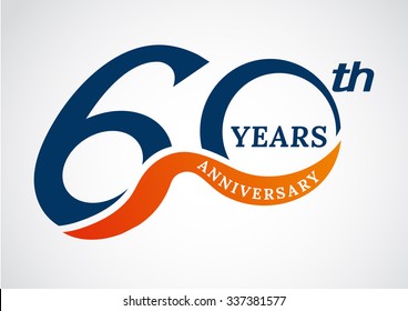 Template Logo 60th Anniversary Years Logovector Stock Vector (Royalty ...