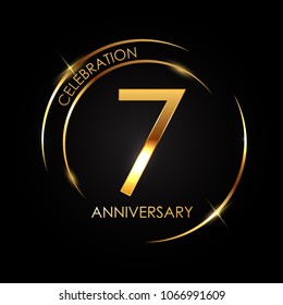 Template Logo 7 Years Anniversary Vector Illustration EPS10
