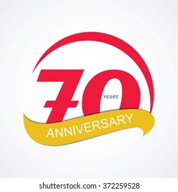 Template Logo 70 Anniversary Vector Illustration EPS10