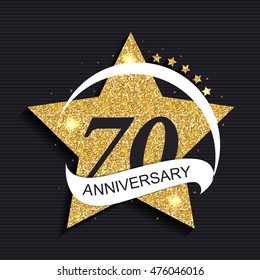 Template Logo 70 Anniversary Vector Illustration EPS10