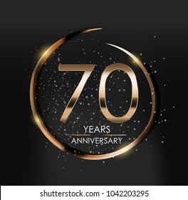 Template Logo 70 Years Anniversary Vector Illustration EPS10