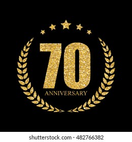 Template Logo 70 Years Anniversary Vector Illustration EPS10