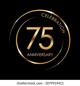 Template logo 75th Anniversary, Logo Vector Illustration, EPS 10