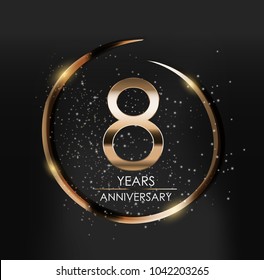 Template Logo 8 Years Anniversary Vector Illustration EPS10