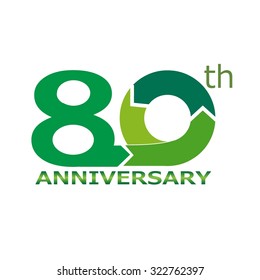 Template logo 80th anniversary