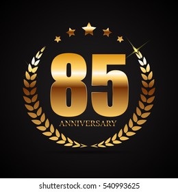 Template Logo 85 Years Anniversary Vector Illustration EPS10