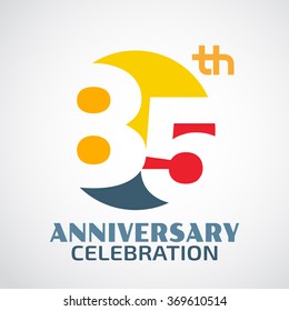 Template Logo 85th anniversary with a circle and the number85 in it and labeled the anniversary year. 