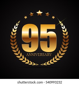 Template Logo 95 Years Anniversary Vector Illustration EPS10