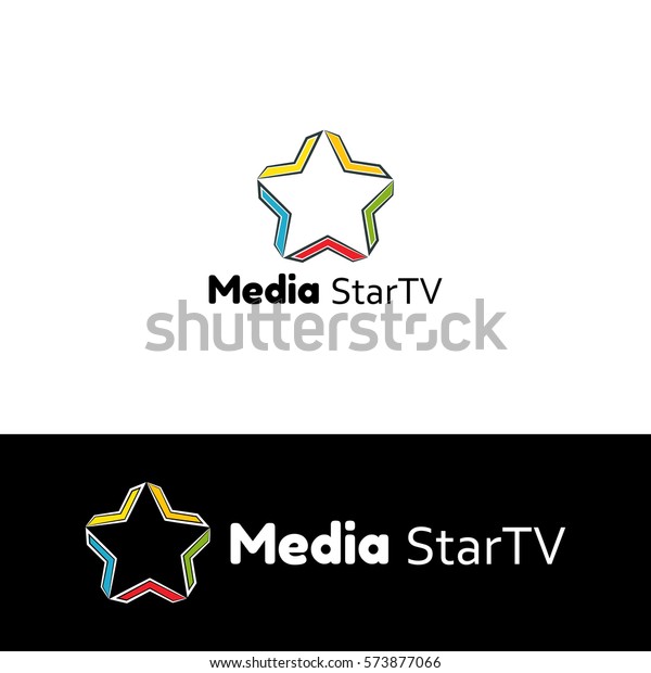 Template Logo Abstract Media Star Tv Stock Vector (Royalty Free) 573877066