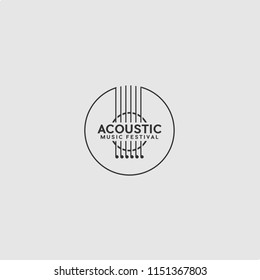 TEMPLATE LOGO ACOUSTIC GUITAR