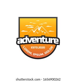 Template Logo For Adventure, Travel, Expedition, Mountain, Nature