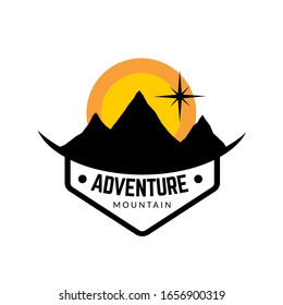 Template Logo For Adventure, Travel, Expedition, Mountain, Nature