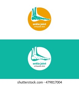 Template logo for ankle joint. Orthopedic clinic logo