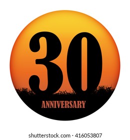 Template Logo Anniversary Vector Illustration EPS10