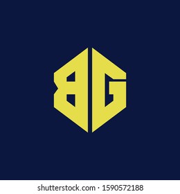 template logo BG or GB monogram logo initial handmade for clothing, apparel, sport, baseball, basketball or logo design vector
