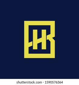 template logo BH or HB monogram logo initial handmade for clothing, apparel, sport, baseball, basketball or logo design vector
