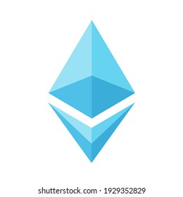 Template logo for blockchain technology. Rhombus , logotype of smart contract block symbol. Design for decentralized transactions. Vector Illustration