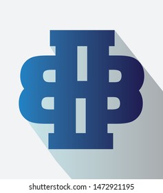 template logo in blue, vector illustration