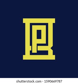 template logo BP or PB monogram logo initial handmade for clothing, apparel, sport, baseball, basketball or logo design vector