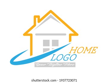 Plantilla para un logotipo, logotipo o marca de la casa. Ilustración vectorial aislada en un fondo blanco. Diseño plano.