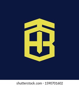 template logo BT or TB monogram logo initial handmade for clothing, apparel, sport, baseball, basketball or logo design vector