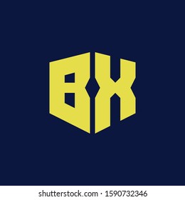 template logo BX or XB monogram logo initial handmade for clothing, apparel, sport, baseball, basketball or logo design vector