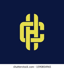 template logo CH or HC monogram logo initial handmade for clothing, apparel, sport, baseball, basketball or logo design vector