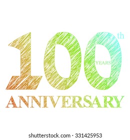 template logo with a circle for anniversary 100
