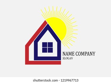 Template for the logo of a construction company and a real estate company