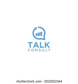 Template Logo Consulting Business. Blaschat, Wachstumstabelle und Kreispfeil.  