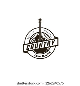 template logo country music vector illustration