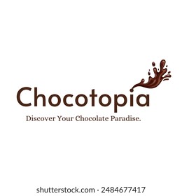 Template Logo Creative Initial chocolate drop shape concept. Creative Template with color pallet, visual branding, business card and icon.