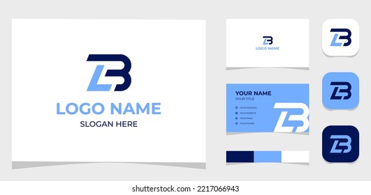 Template Logo Creative Initial Letter B and L or L and B. Creative Template with color pallet, visual branding, business card and icon.