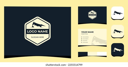 Template Logo Creative Meat, Restaurant, cow slaughter, Vintage concept. Creative Template with color pallet, visual branding, business card and icon.