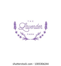 Template logo design of abstract icon lavender. Vector illustration - Vector