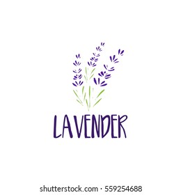 Template logo design of abstract icon lavender. Vector illustration