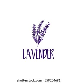 Template Logo Design Of Abstract Icon Lavender. Vector Illustration