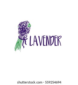 Template logo design of abstract icon lavender. Vector illustration