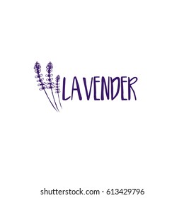 Template logo design of abstract icon lavender. Vector illustration