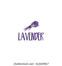 Template logo design of abstract icon lavender. Vector illustration