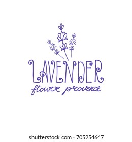Template logo design of abstract icon lavender. Vector illustration