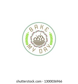 template logo design for baking business on white background