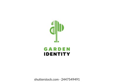 Template logo design for garden or plant identity service