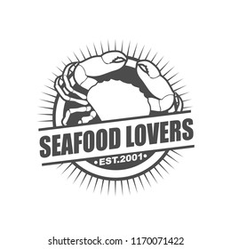 Template logo design with seafood theme