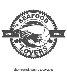 Template logo design with seafood theme